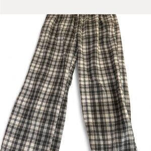 Men's Plaid Pants - Black and White